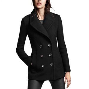 black peacoat with belt